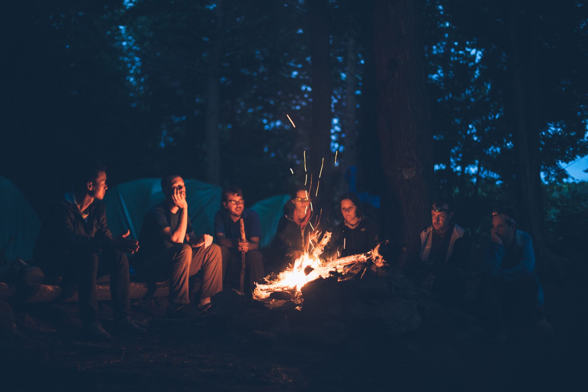 team camping as an employee incentive